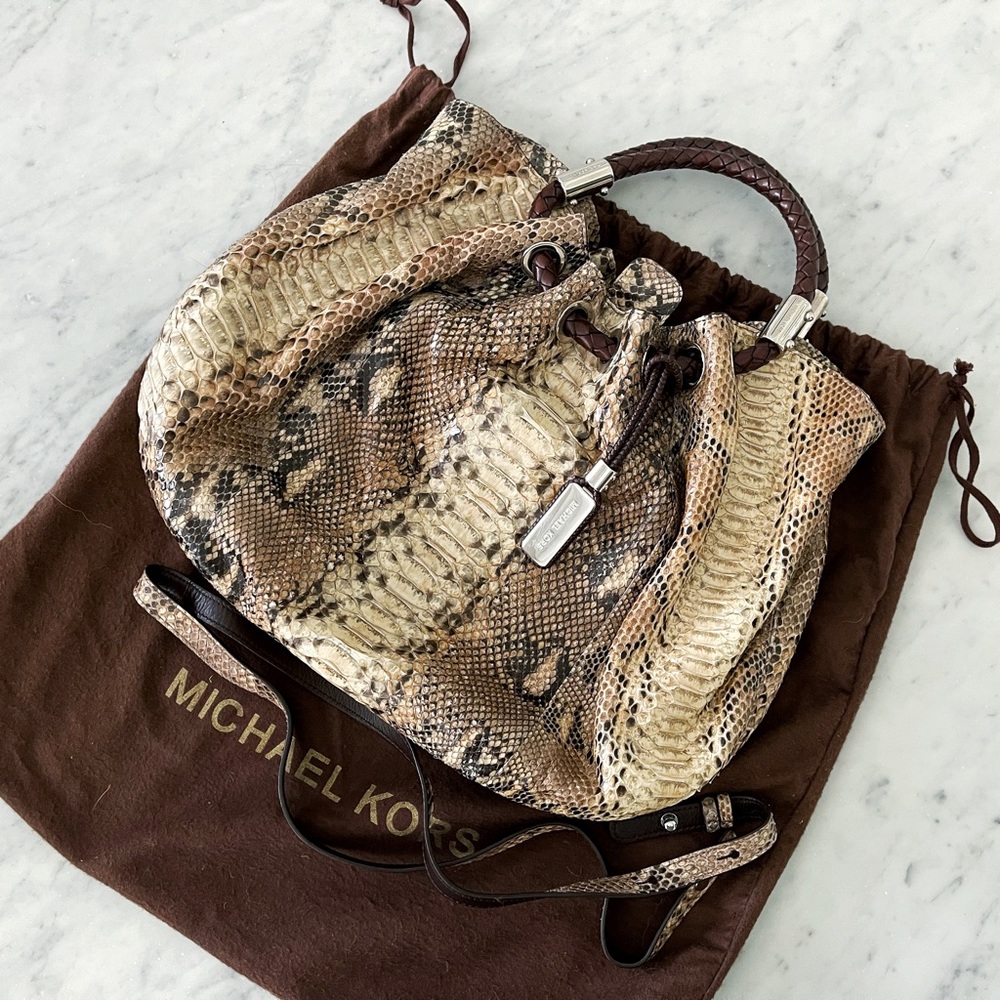 Michael Kors Genuine Python Skorpios Ring Handbag